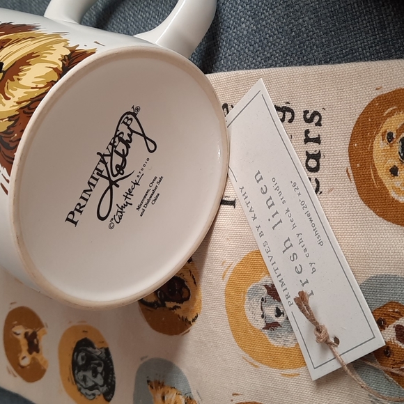 Yorkie Terrier Dog Mug Kitchen Dish Towel Set Pet Coffee Tea Linen Cotton - Picture 6 of 6